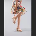 Linen Slope And Summer Vacation Waterproof Platform High Heels