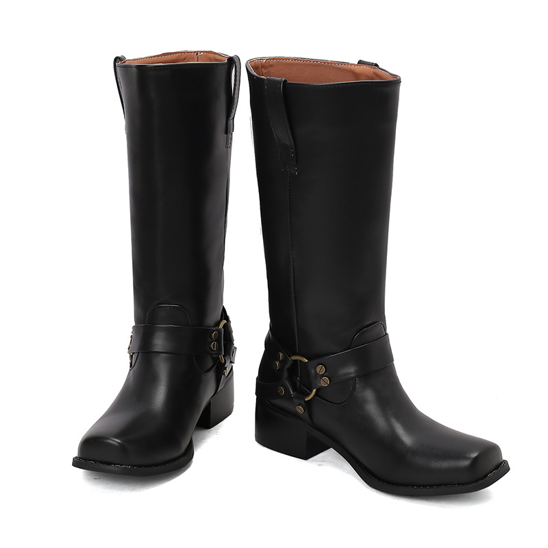 Mid Heeled Boots, Retro Roman Boots