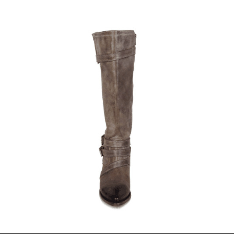 Women's Boots, Belt Buckle, High Top Knight Boots