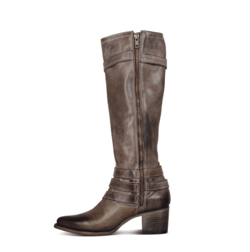 Women's Boots, Belt Buckle, High Top Knight Boots
