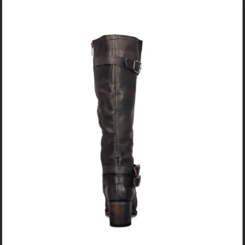 Women's Boots, Belt Buckle, High Top Knight Boots