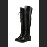 Women's Boots With Cross Straps Over The Knee, Long Boots For Knights