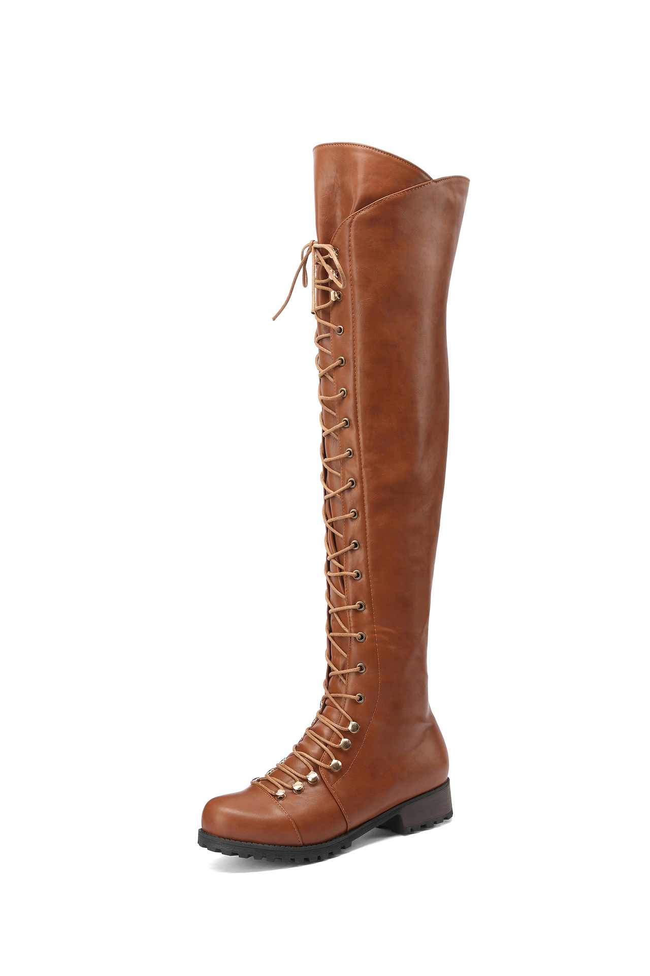 Women's Boots With Cross Straps Over The Knee, Long Boots For Knights