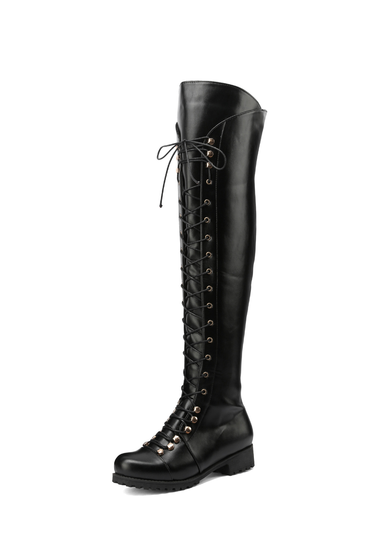 Women's Boots With Cross Straps Over The Knee, Long Boots For Knights