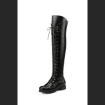Women's Boots With Cross Straps Over The Knee, Long Boots For Knights