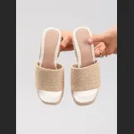 Women's Hemp Rope Slope & Thick Soled Sandals Woven With Grass Rope