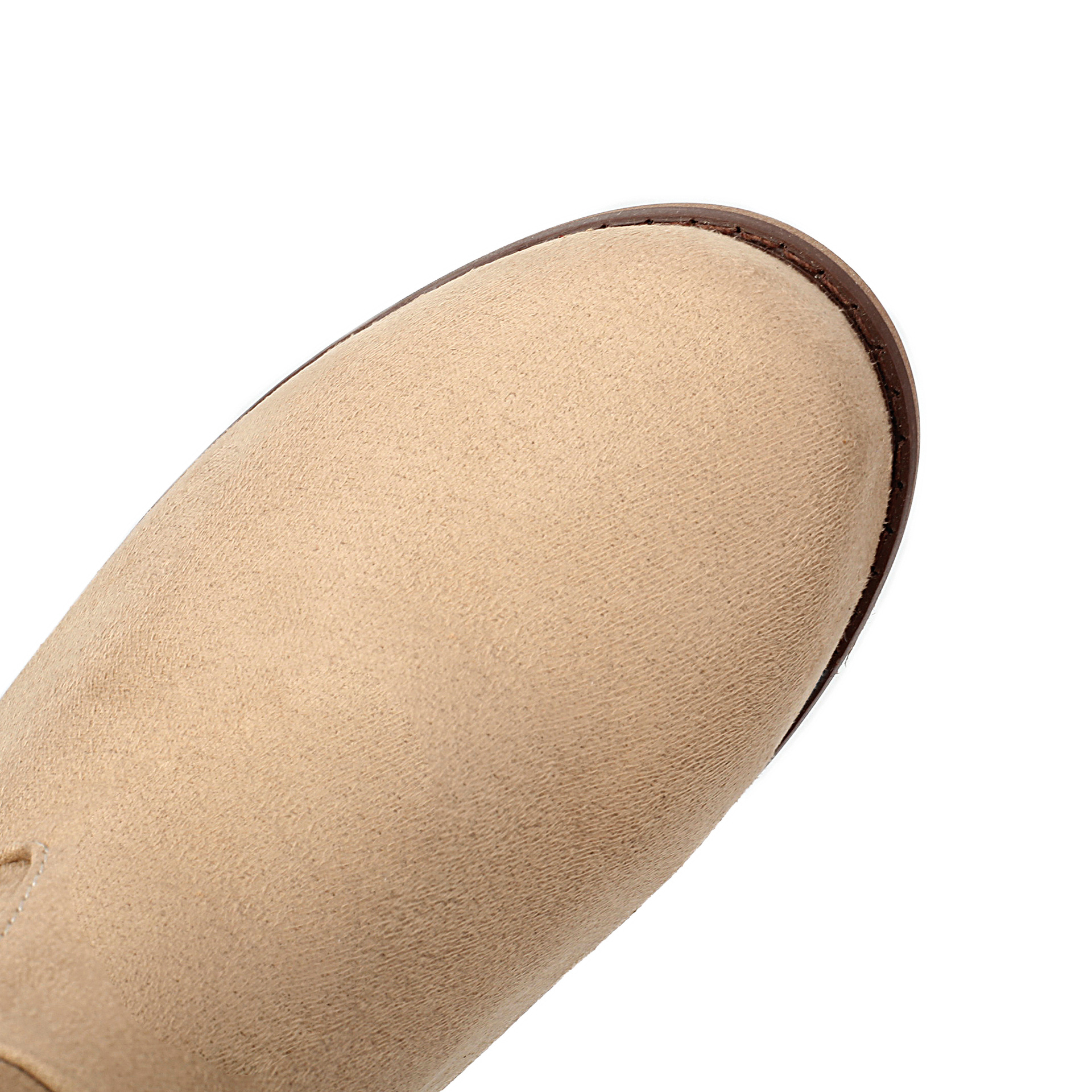 Tassel Boots, Short Tube Suede, Rivet Boots, Square Heel, Middle Heel Boots