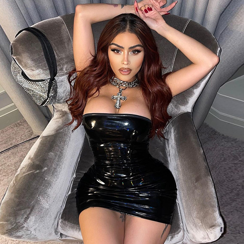 Bright And Personalized One Line Strapless Dress