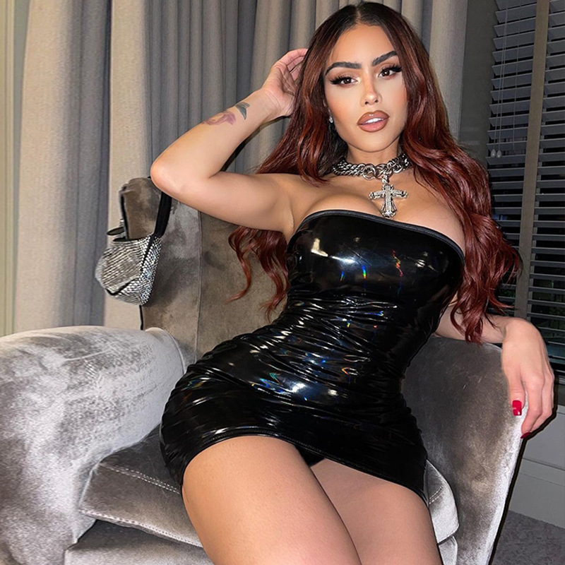 Bright And Personalized One Line Strapless Dress