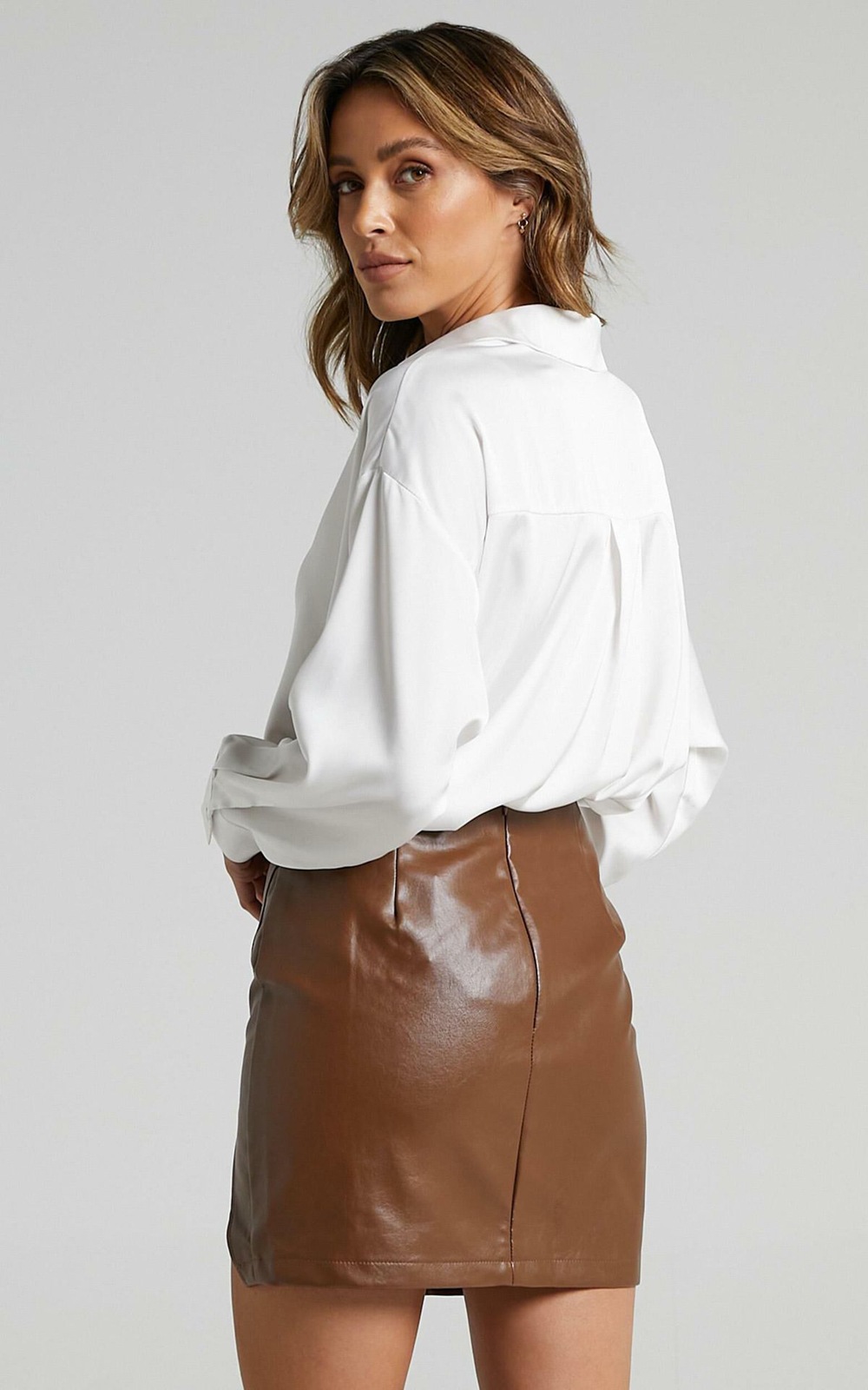 High Waisted Zipper Hip Hugging Short Skirt