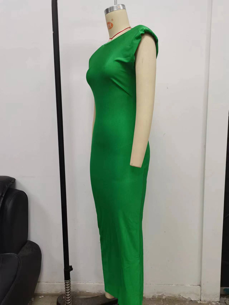 Tight Fitting Backless Hollow Design Long Skirt