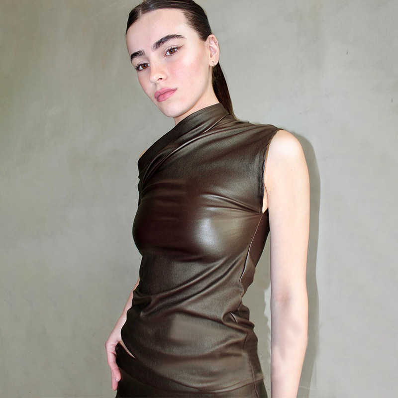 Slant Shoulder Slim Fit Off Shoulder Top