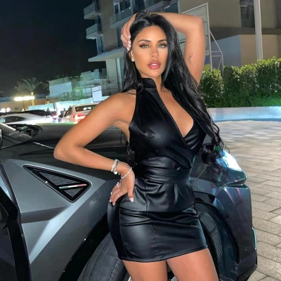 Fashionable Backless Sexy Low Cut Hip Hugging Dress 02