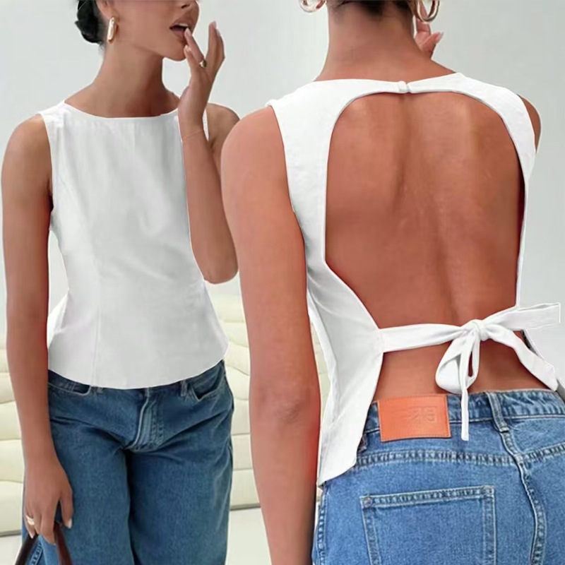 Sexy Backless Strap Camisole Sleeveless Versatile Vest