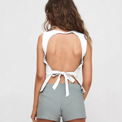 Sexy Backless Strap Camisole Sleeveless Versatile Vest 02