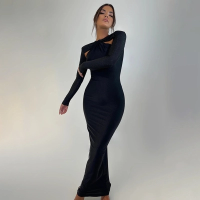 Sexy Tight Long Sleeved Elegant Dress 01