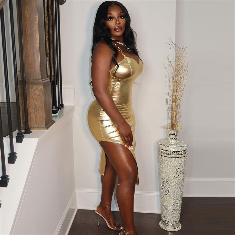 Strapless Sexy Waist Bag Hip Irregular Suspender Dress