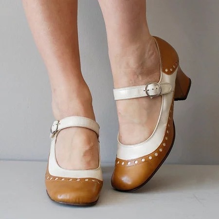 Elegant Color Blocking Straps, Light Cut Fashion, Thick Mid Heeled Shoes