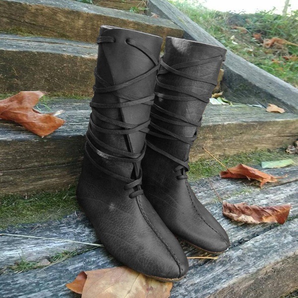 Retro Roman Boots, Short Boots, Flat Heeled Casual Motorcycle Boots