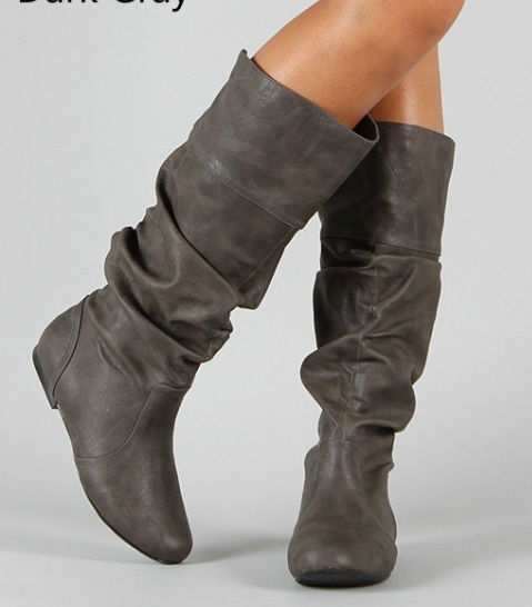 Retro Roman Leather Boots, Motorcycle Boots