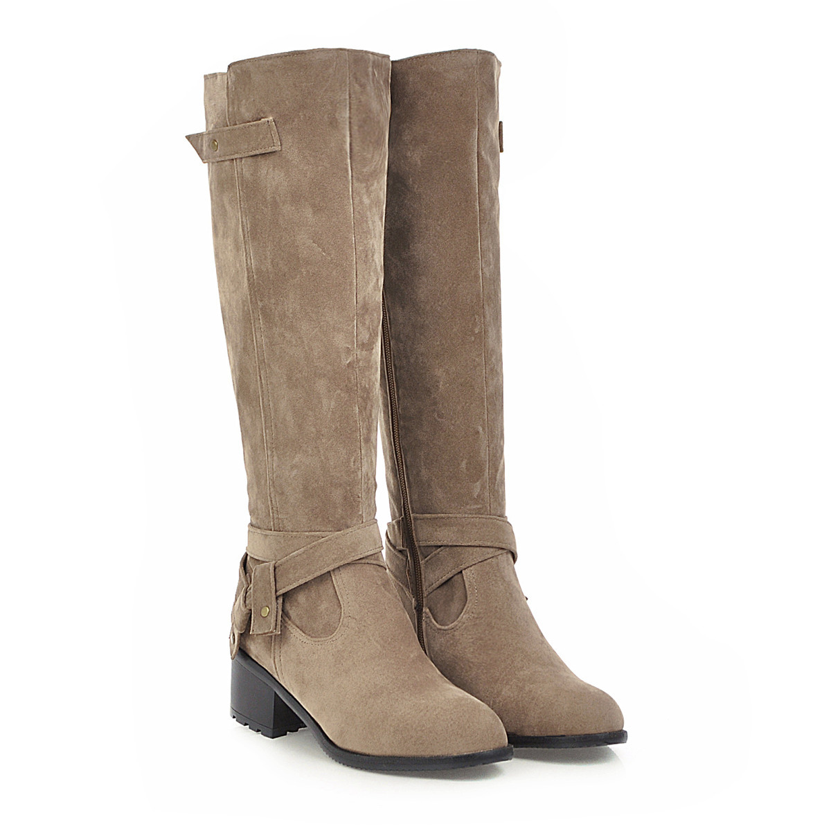 Thick Heel, High Heel, Back Strap, High Top Knight Boots