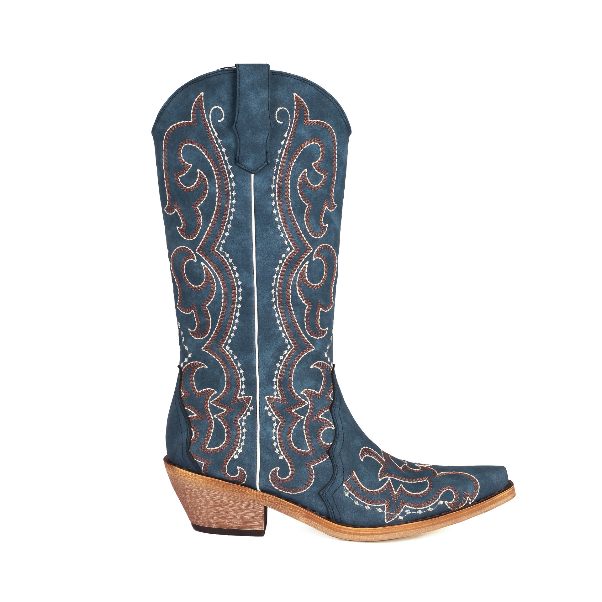 Embroidered Knight Boots, Mid Calf Martin Boots