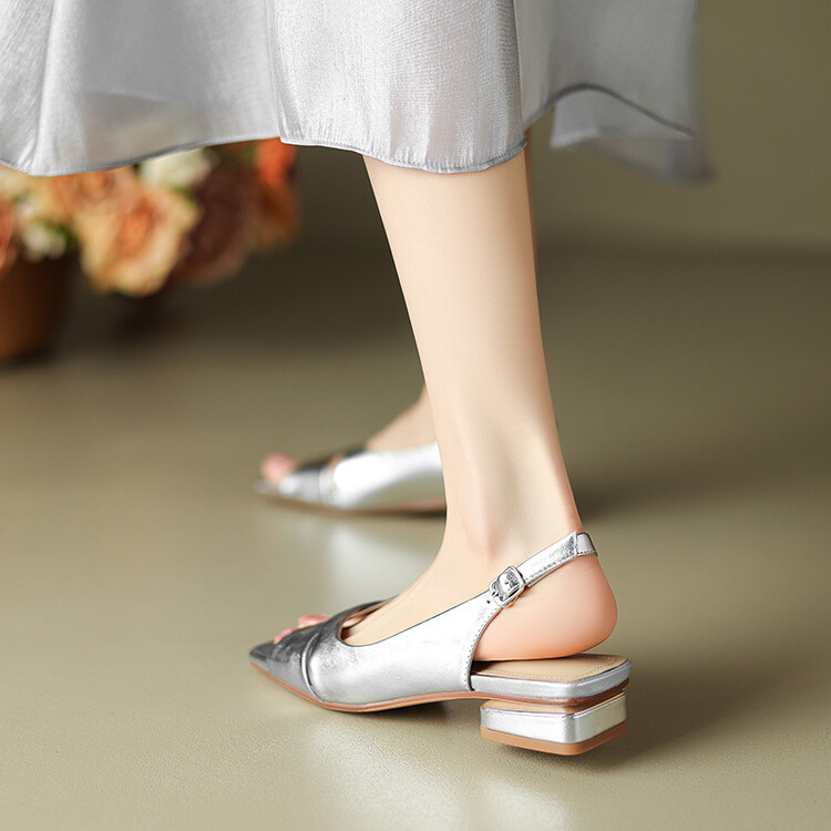 Open Toed Thick Heel Sandals