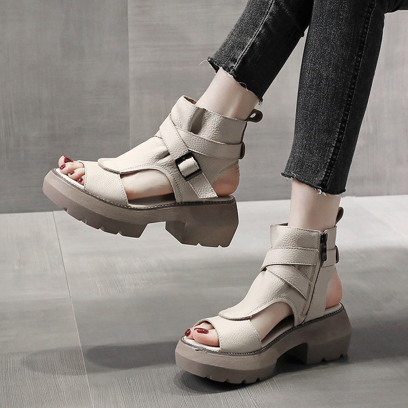 Retro Toe High Top Sandals
