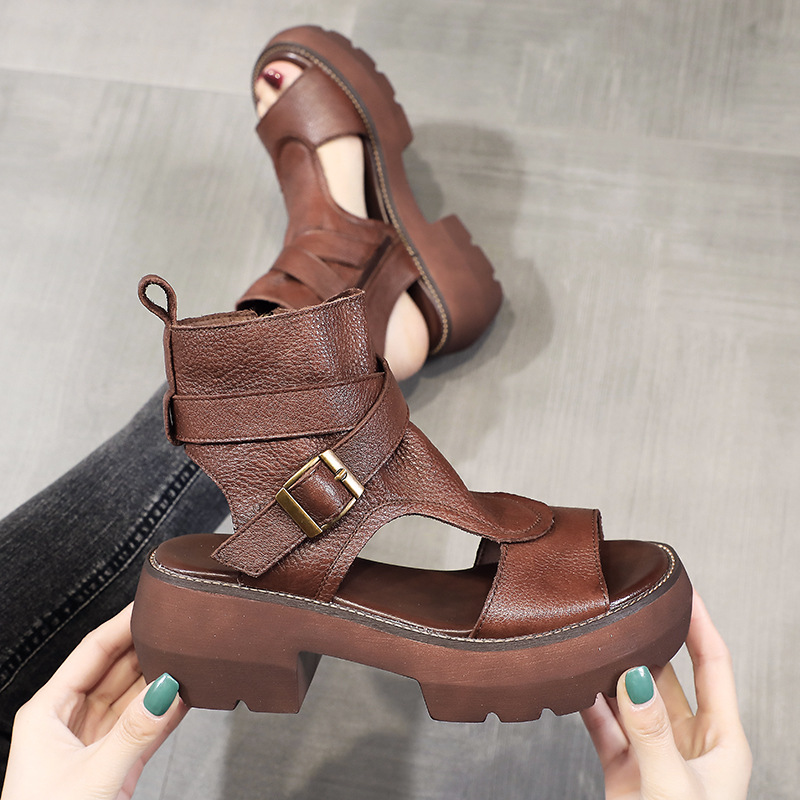 Retro Toe High Top Sandals
