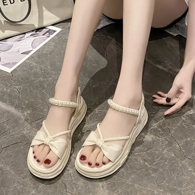 Thick Bottomed Pearl Casual And Fashionable Versatile Beach Sandals 01