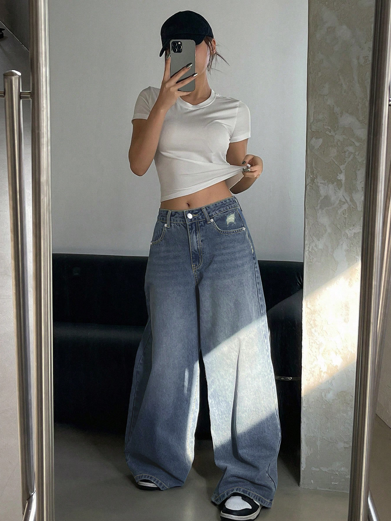 Wide Leg Jeans, Loose And Slimming, Fashionable Straight Leg Pants