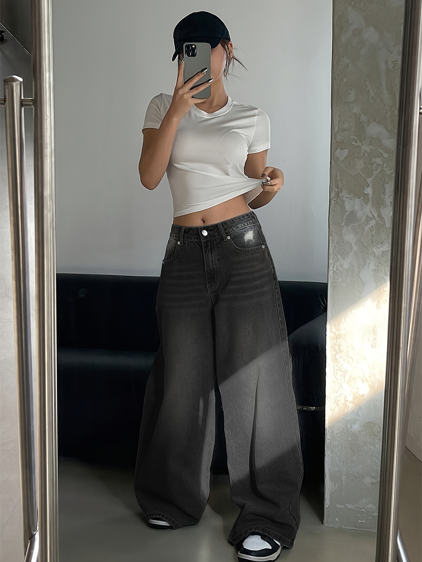 Wide Leg Jeans, Loose And Slimming, Fashionable Straight Leg Pants