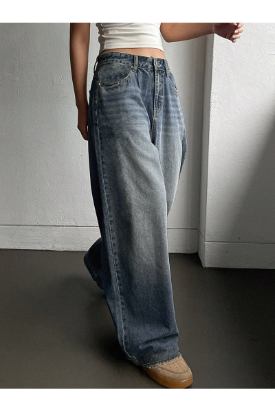 Bow Print Wide Leg Jeans 02
