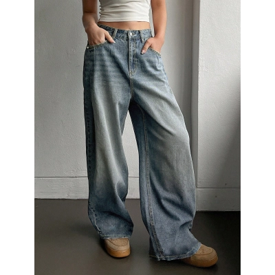 Bow Print Wide Leg Jeans 01