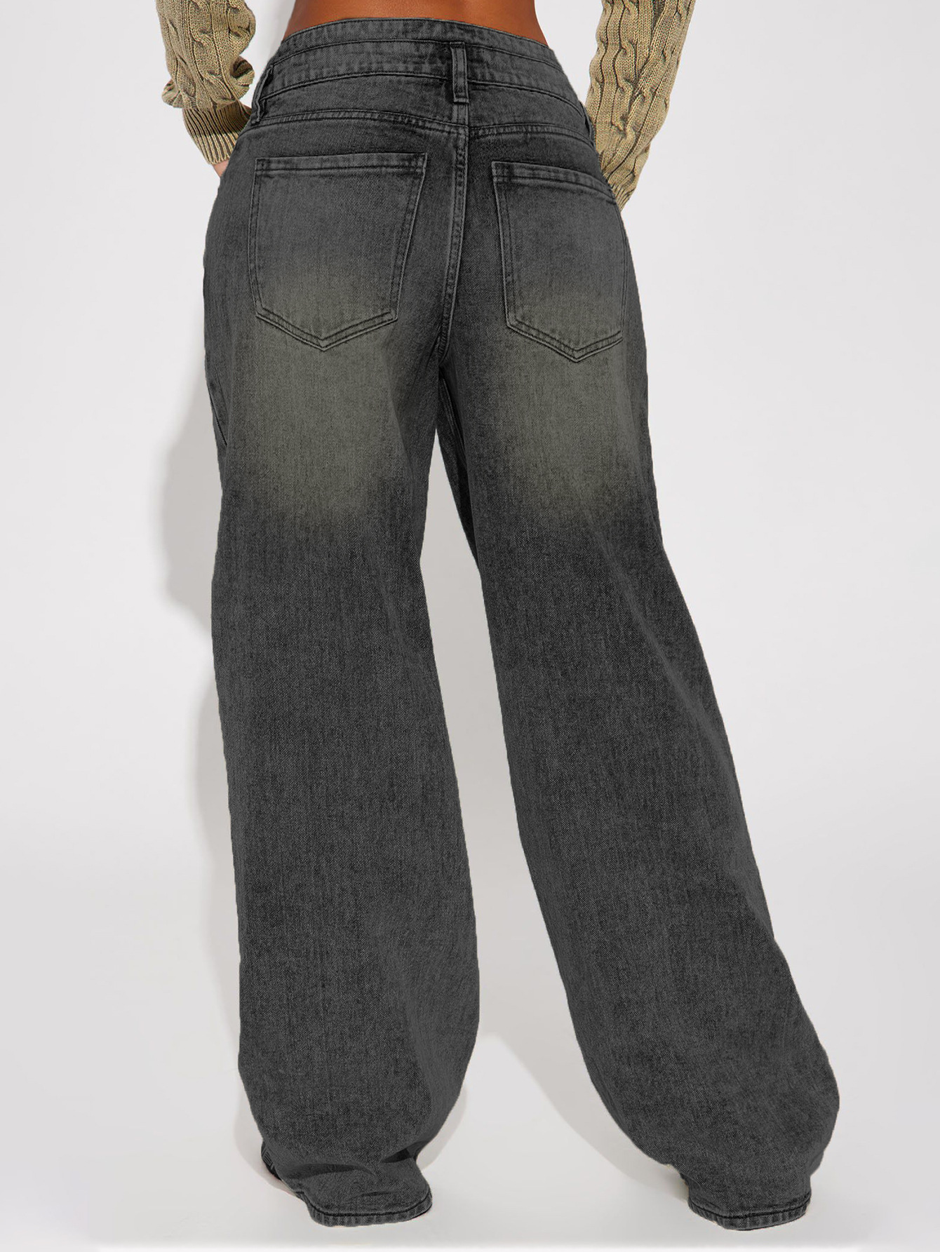 Buckle Design Retro Jeans