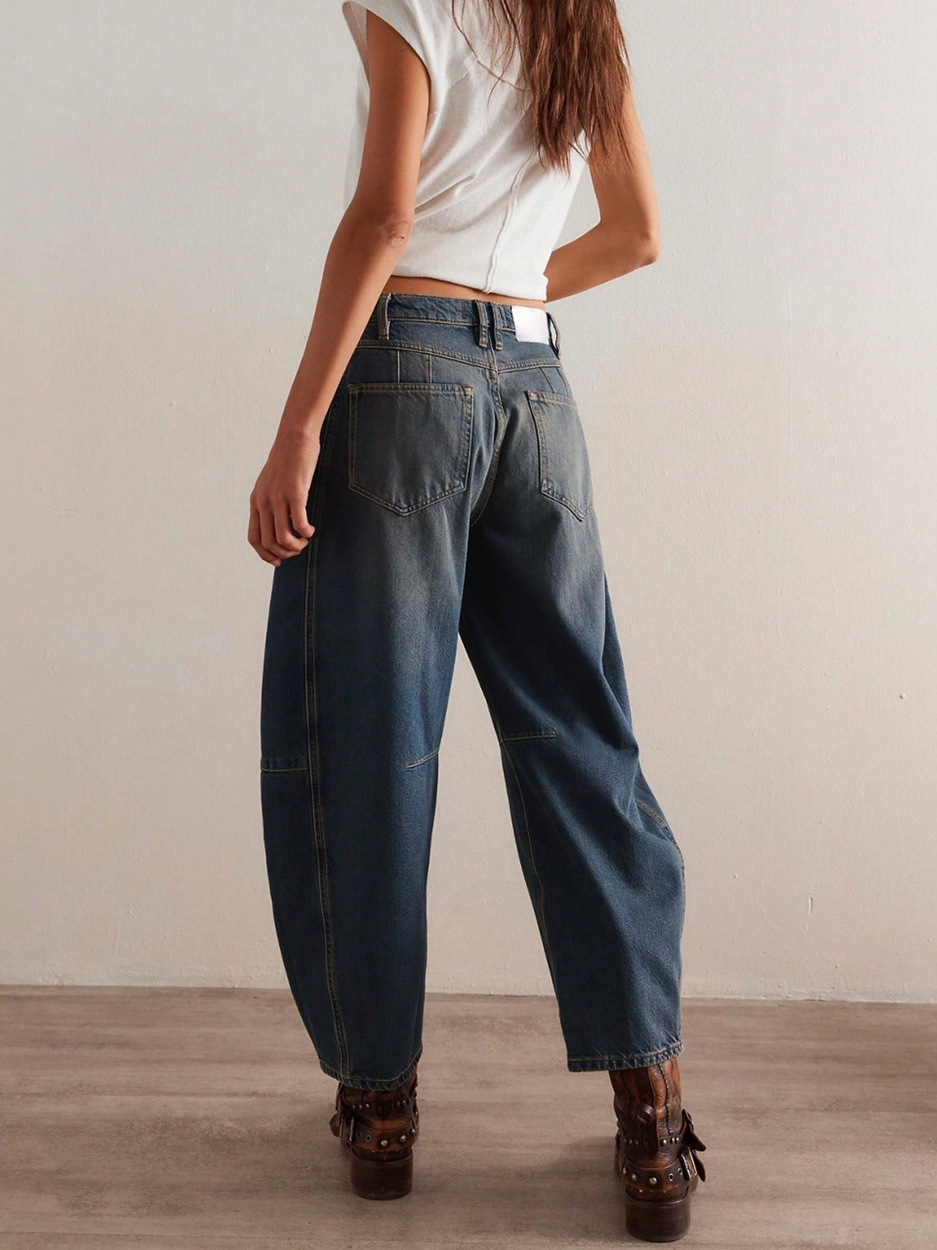 Casual And Lazy Banana Pants With A Design Sense, Denim 9 Points