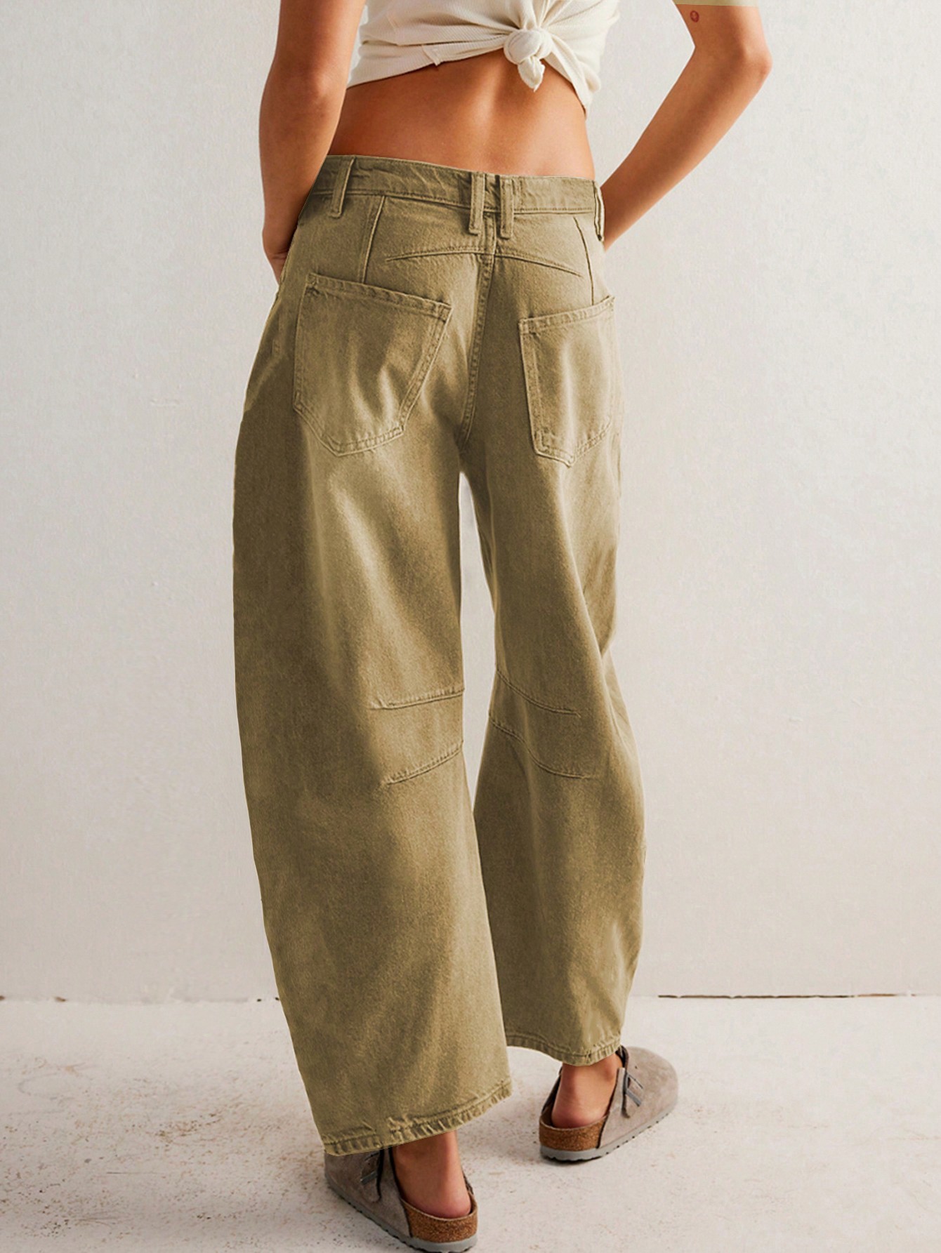 Casual Lazy Banana Pants Denim Cropped Pants