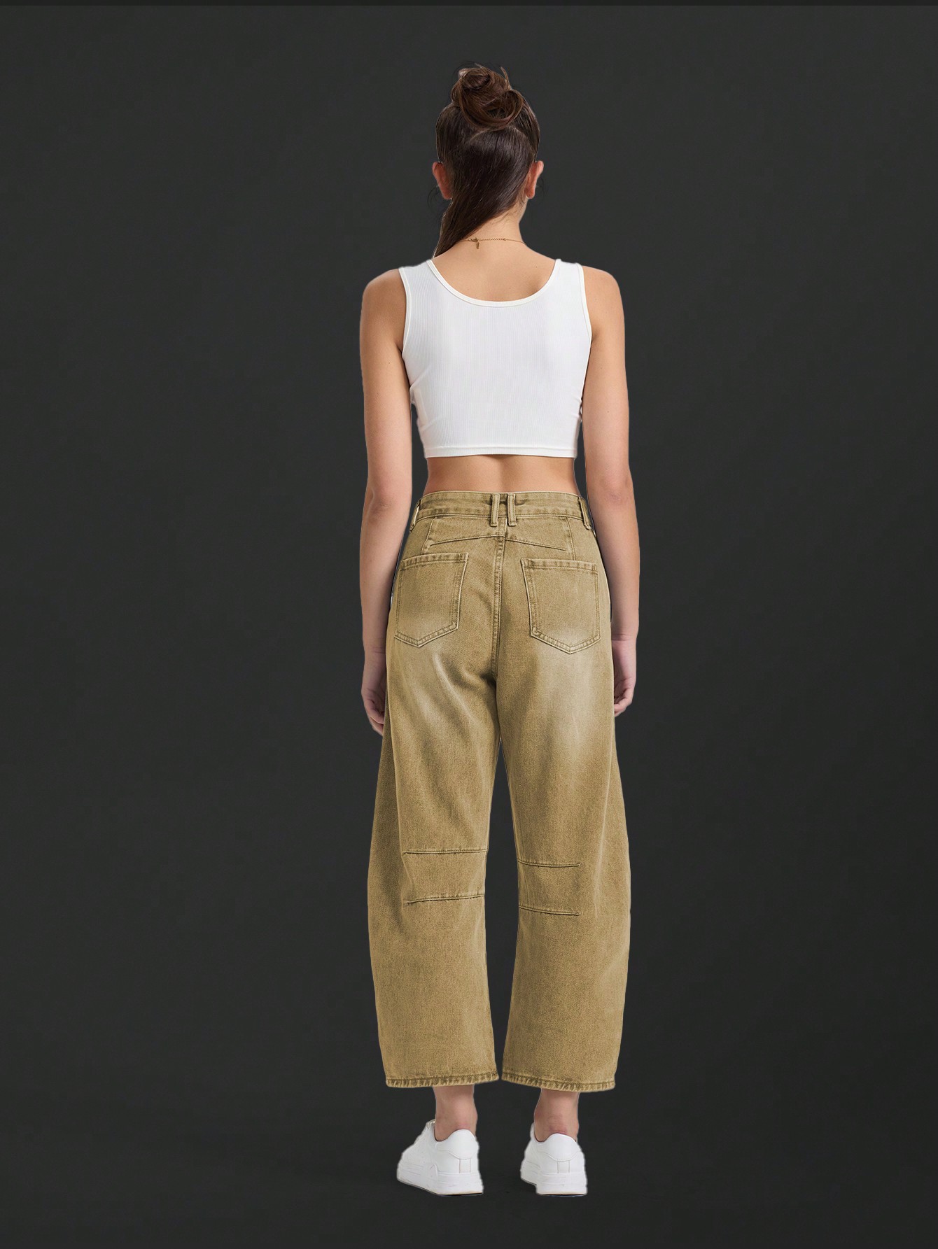 Casual Lazy Banana Pants Denim Cropped Pants