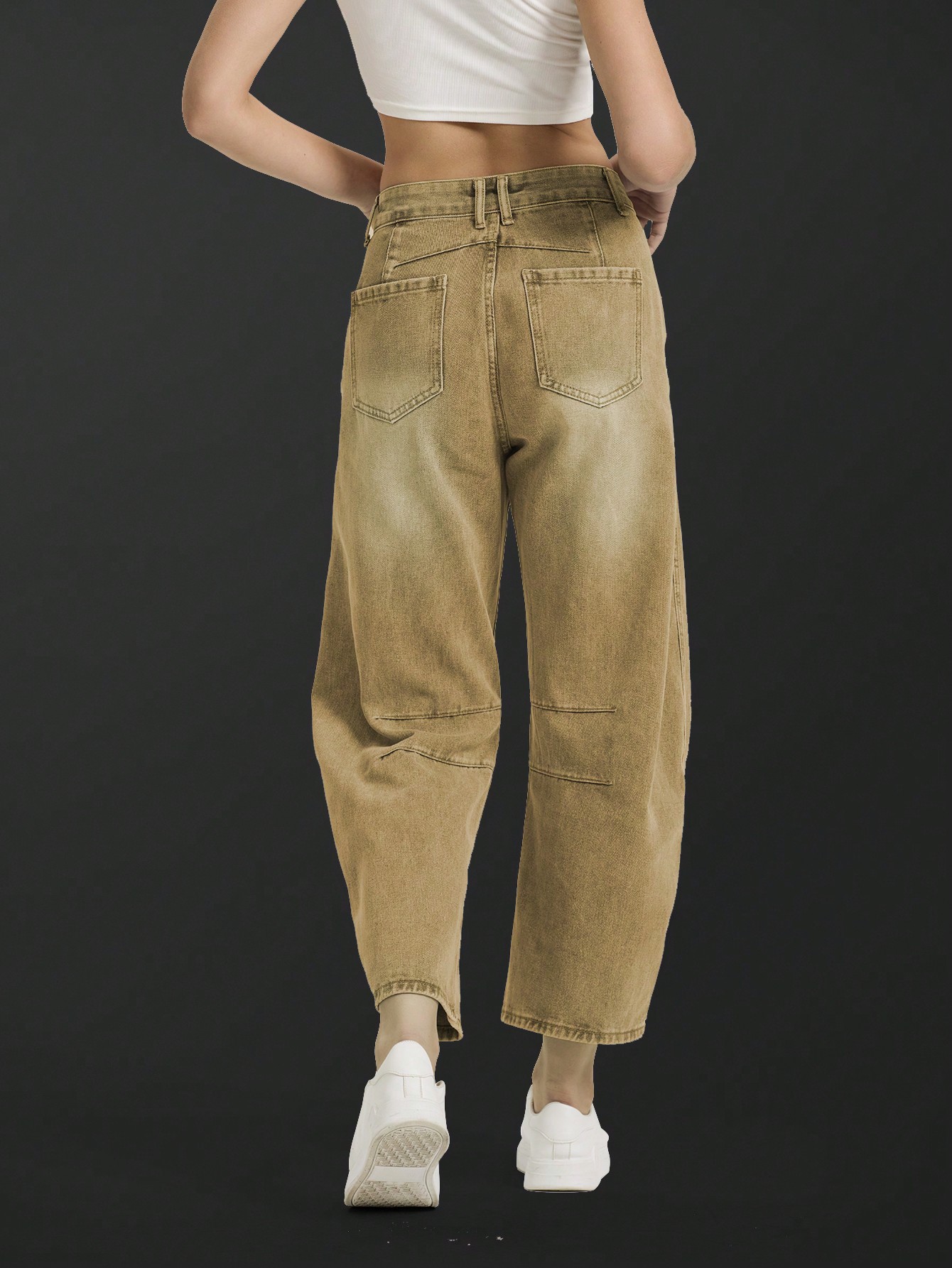 Casual Lazy Banana Pants Denim Cropped Pants