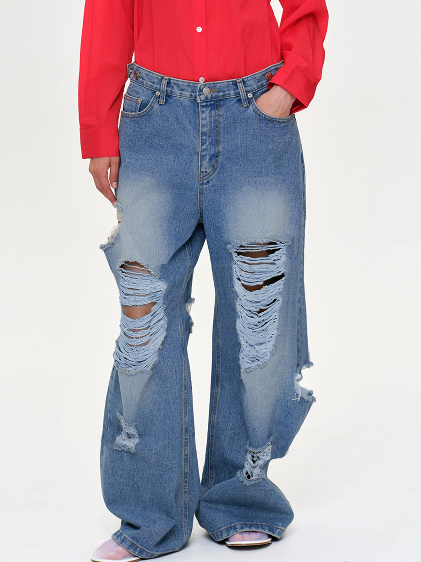 Casual Loose Ripped Jeans