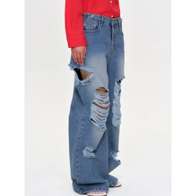Casual Loose Ripped Jeans 02