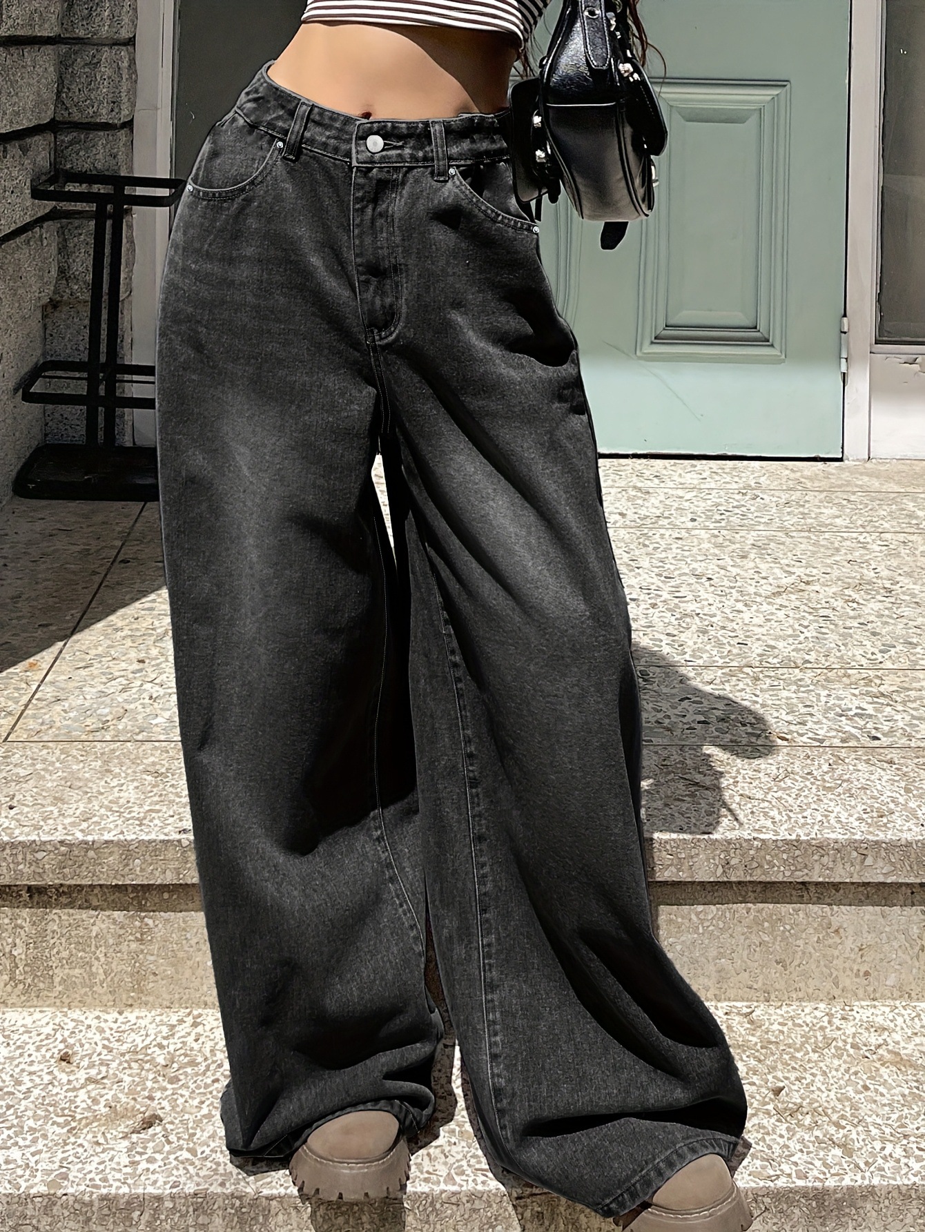 Design Inspired Wide Leg Jeans