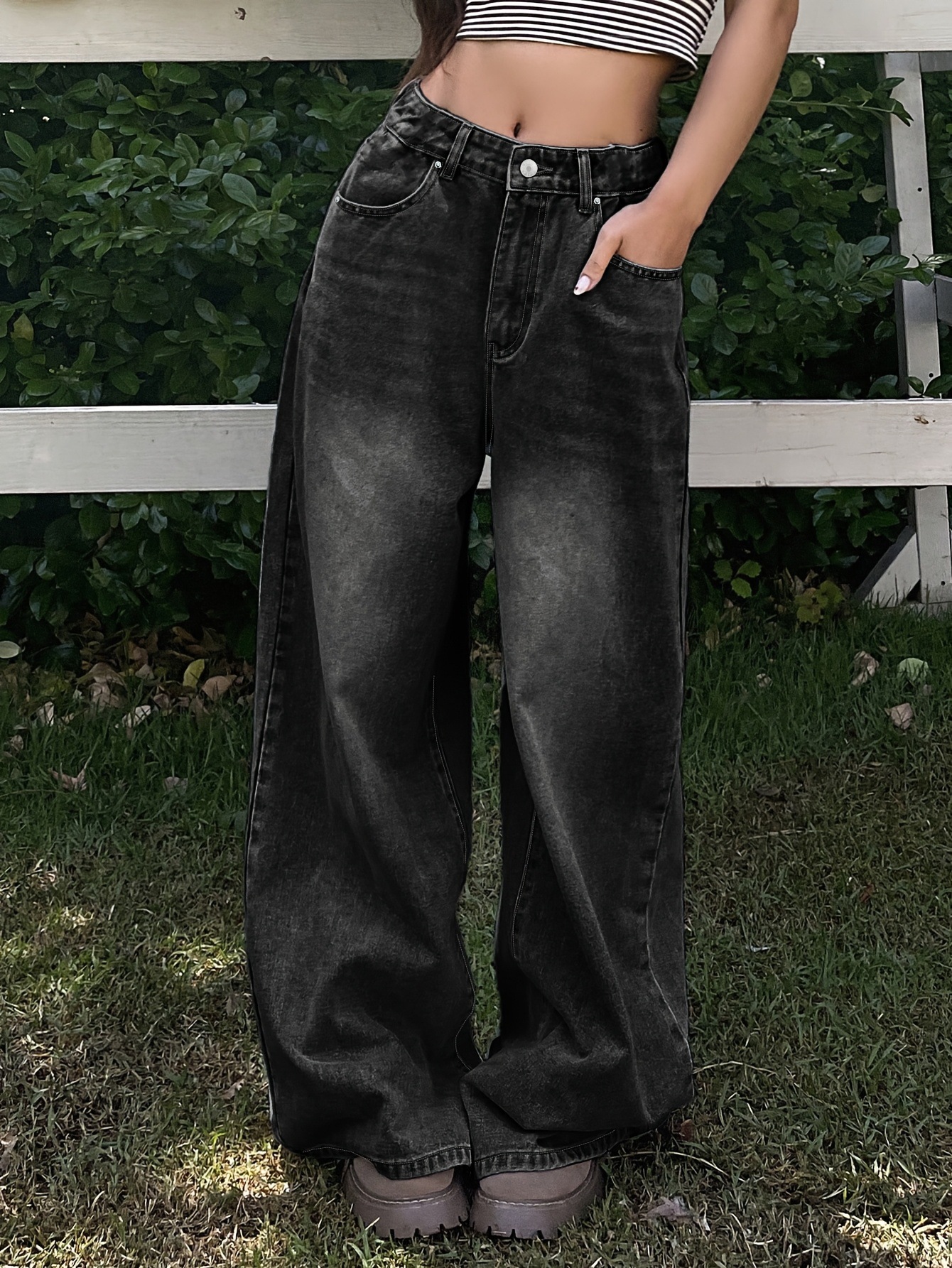 Design Inspired Wide Leg Jeans