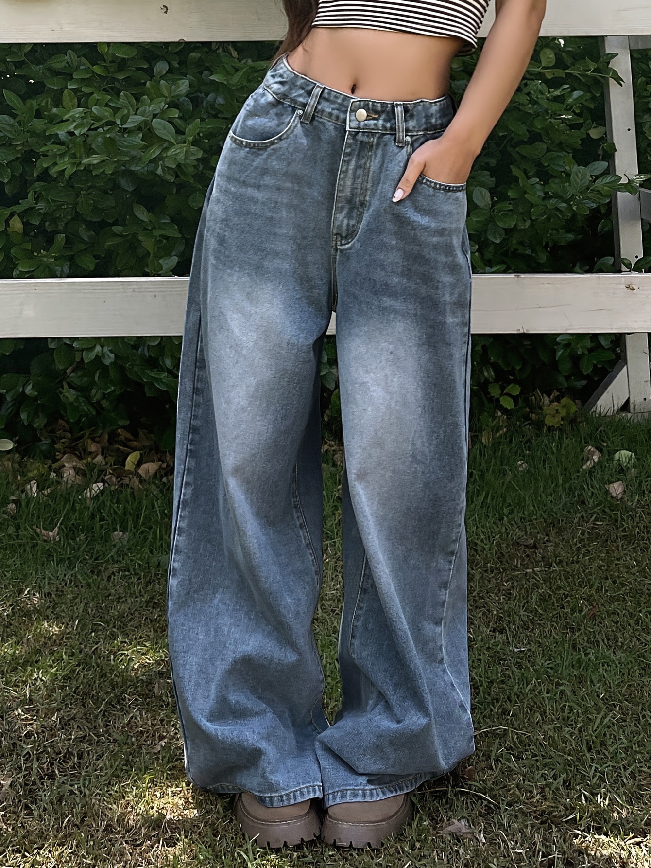 Design Inspired Wide Leg Jeans
