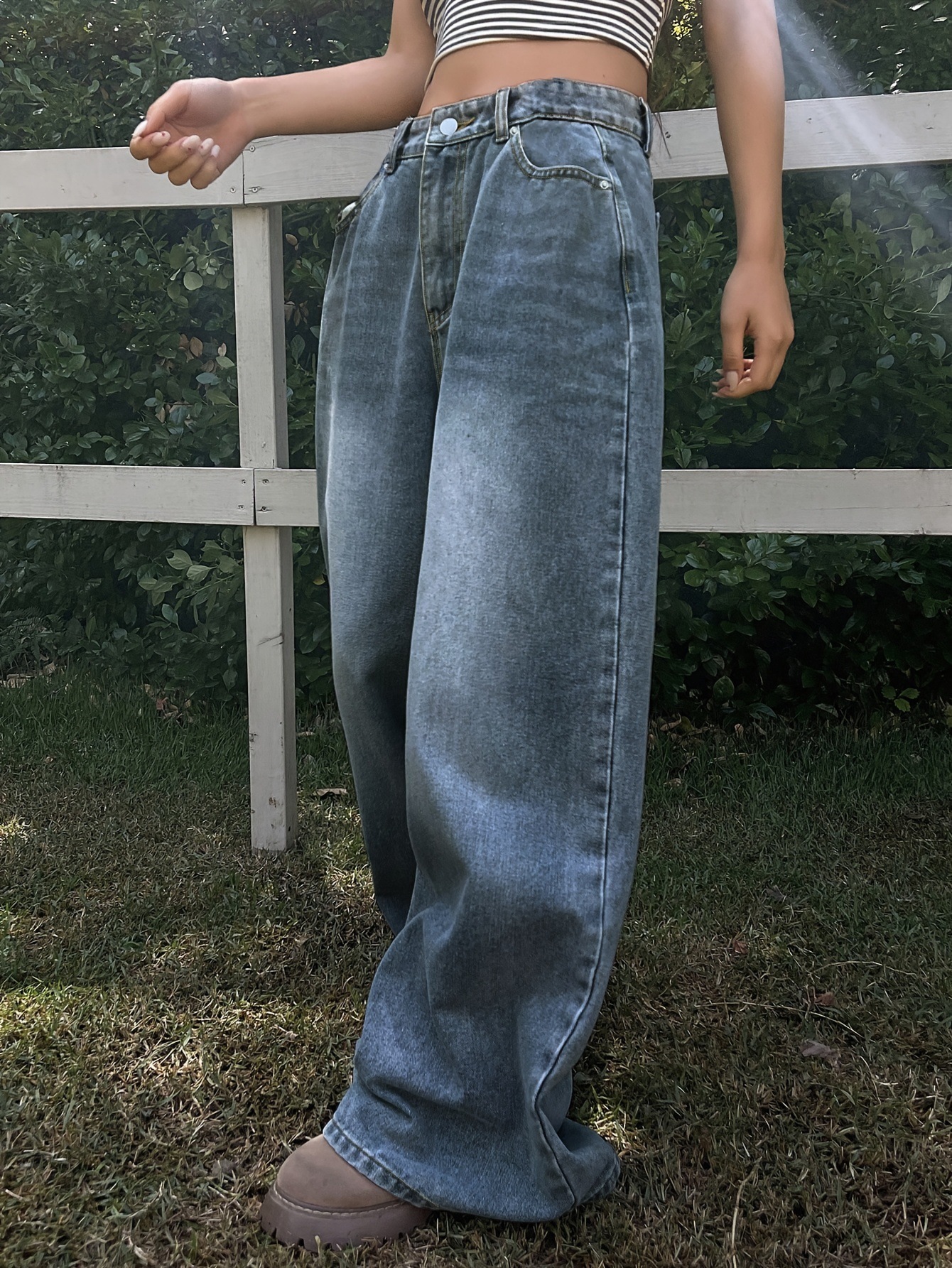 Design Inspired Wide Leg Jeans