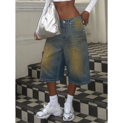 Vintage  Loose Wide Leg Cropped Pants 01