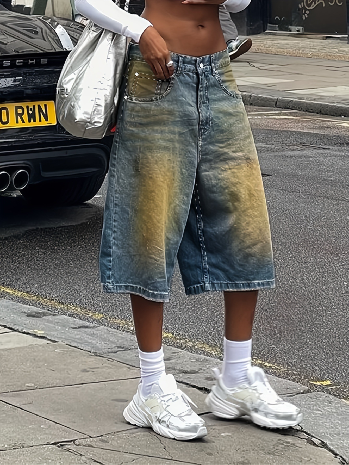 Vintage  Loose Wide Leg Cropped Pants