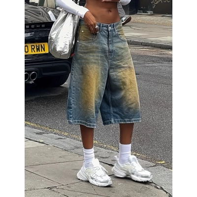 Vintage  Loose Wide Leg Cropped Pants 02