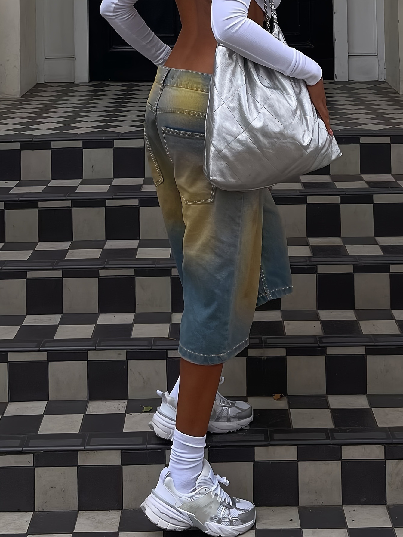 Vintage  Loose Wide Leg Cropped Pants