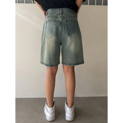 Vintage Denim Shorts For Casual And Loose Fit 02